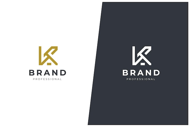 K Letter Monogram Logo Vector Design v8