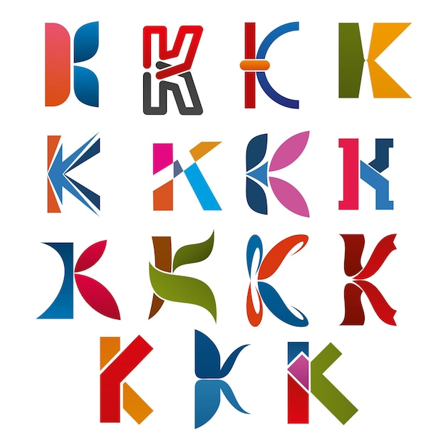 K letter vector icons template company brand name