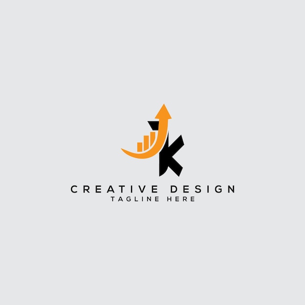 K logo and Business Financial Accounting Design Template