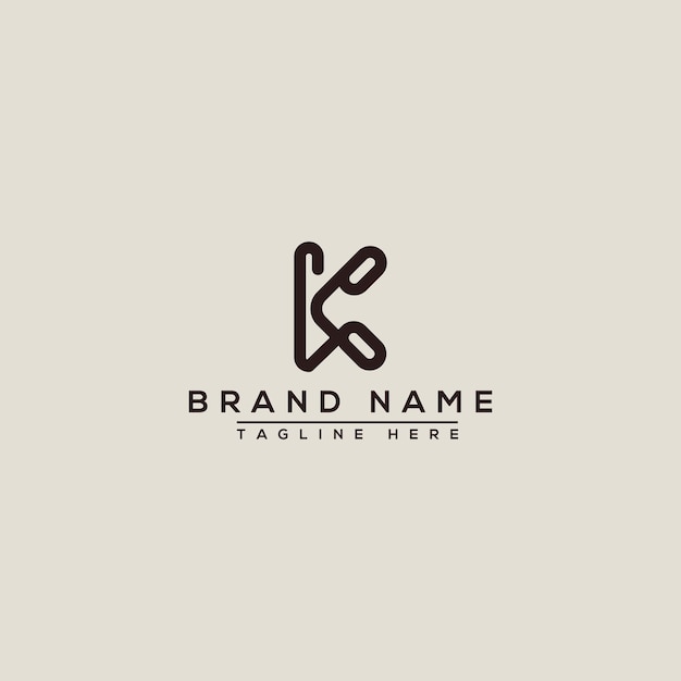 K Logo Design Template Vector Graphic Branding Element.