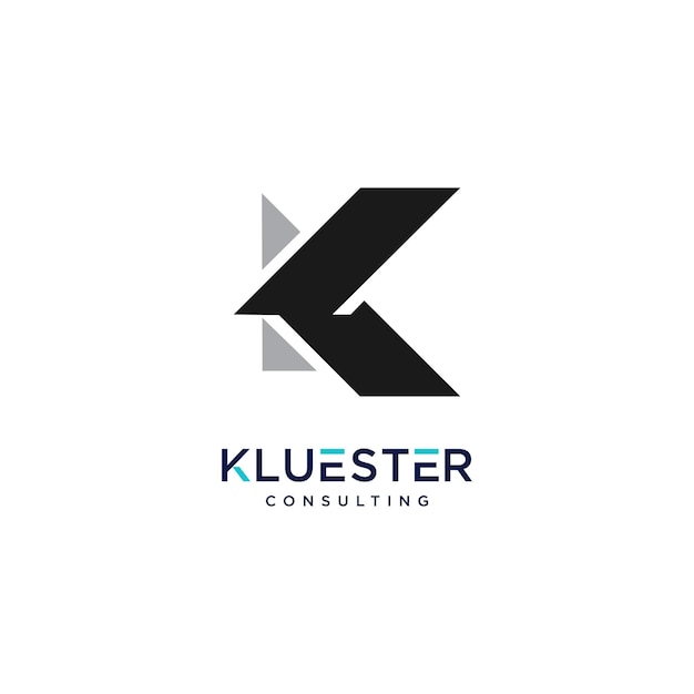 K logo initials design isolated vector illustration