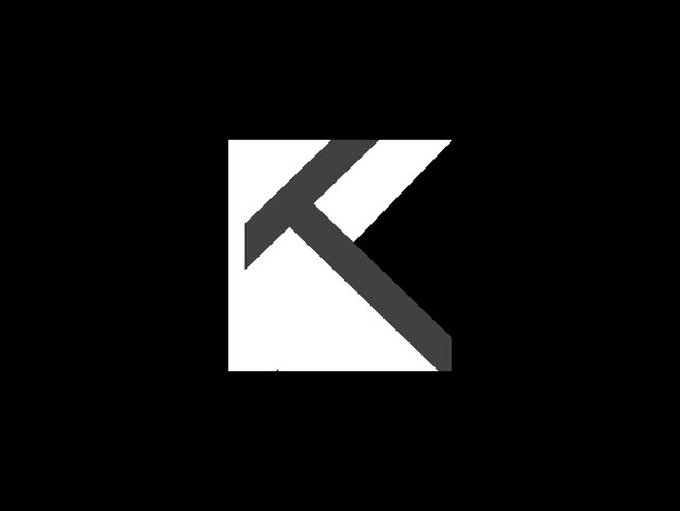 Vector k logo with a black background