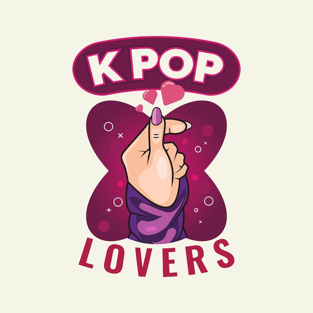 K Pop lovers design vector illustration