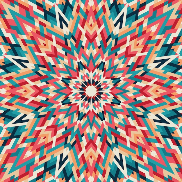 Kaleidoscope geometric colorful pattern. Abstract background