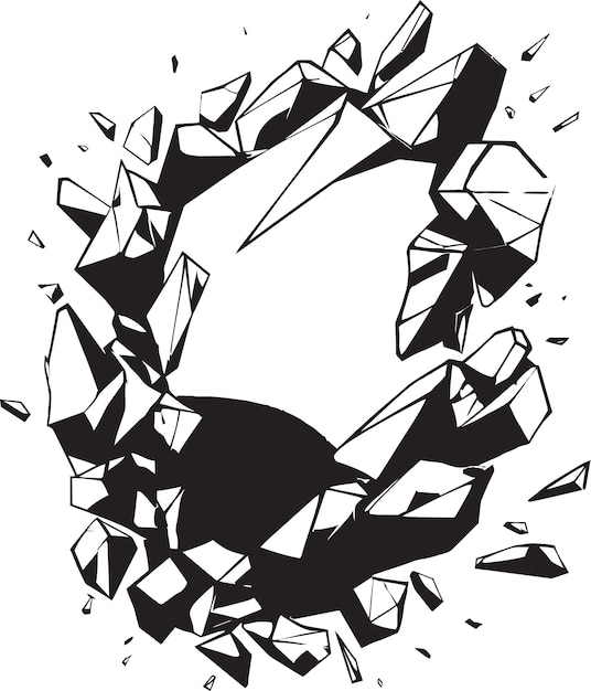 Vector kaleidoscopic chaos vector art of broken glass