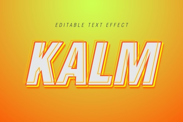 Vector kalm text effect