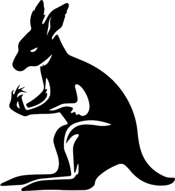 kangaroo animal vector silhouette illustration 12