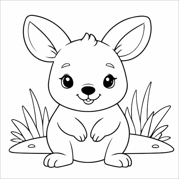 Kangaroo Coloring Book Drawing For Kids