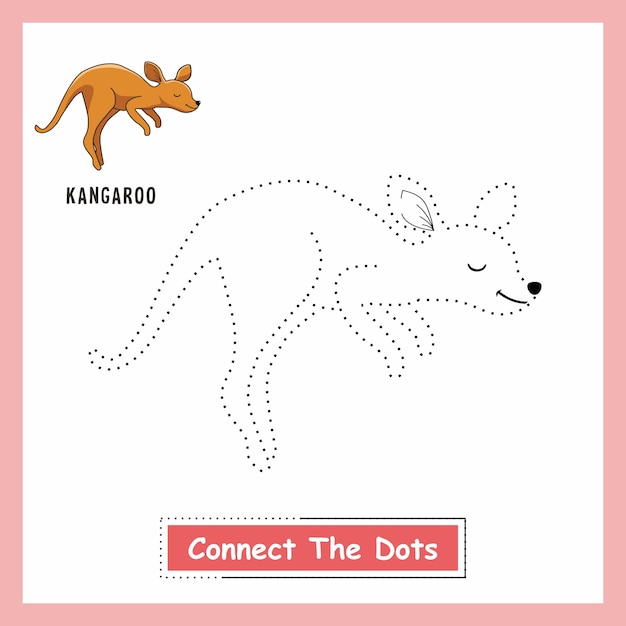 Kangaroo Connect The Dots Worksheet Wallaby