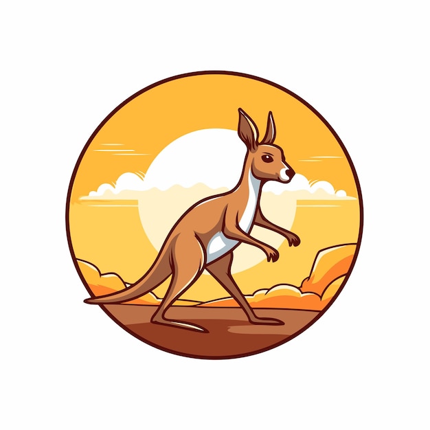 Kangaroo icon Cartoon illustration of kangaroo icon for web design