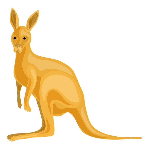 Kangaroo icon Cartoon of kangaroo vector icon for web design isolated on white background