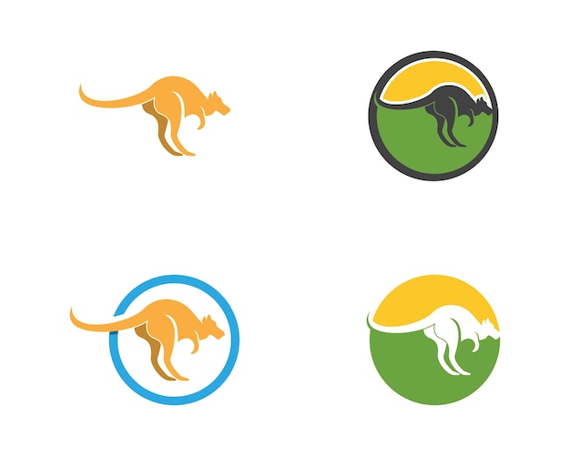 Kangaroo icon logo vector template