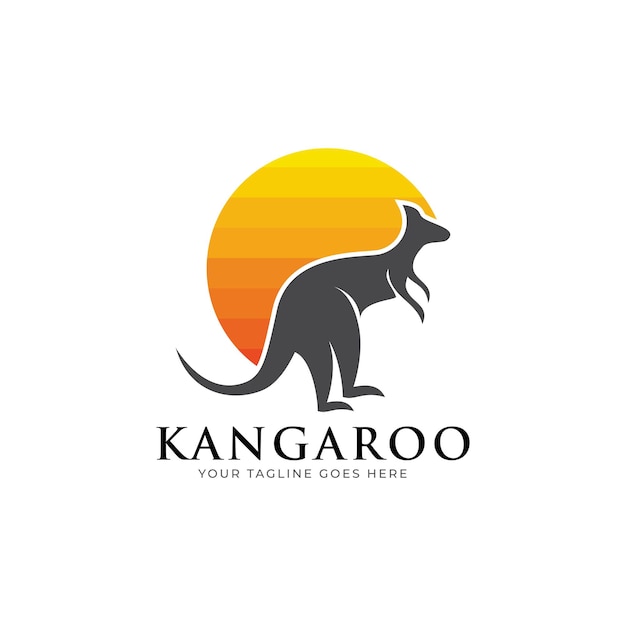 Kangaroo Logo design inspiration Vector.