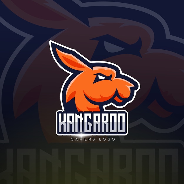 Kangaroo mascot esport logo design