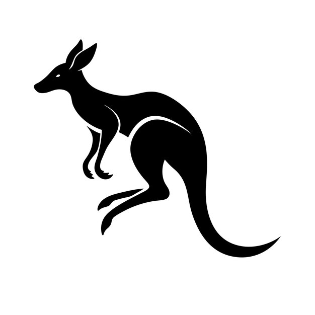 Vector kangaroo silhouette vector artillustration