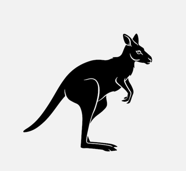 kangaroo silhouette vector illustration