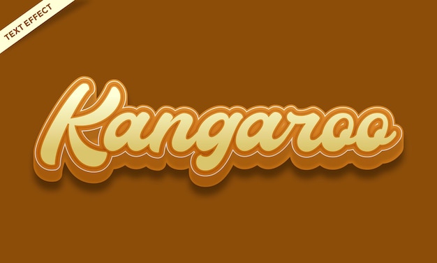 Kangaroo skin color text effect design