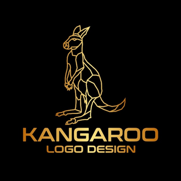 Vector kangaroo vector logo design