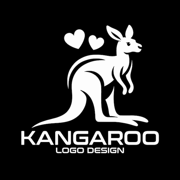 Vector kangaroo vector logo design