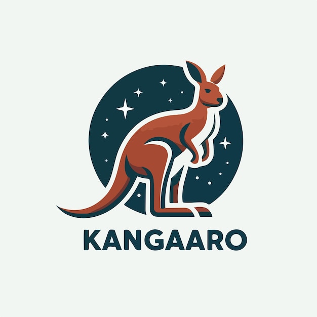 Vector kangourou logo vector