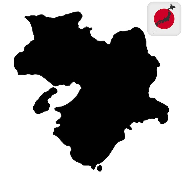 Kansai map Japan region Vector illustration