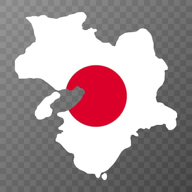 Kansai map Japan region Vector illustration