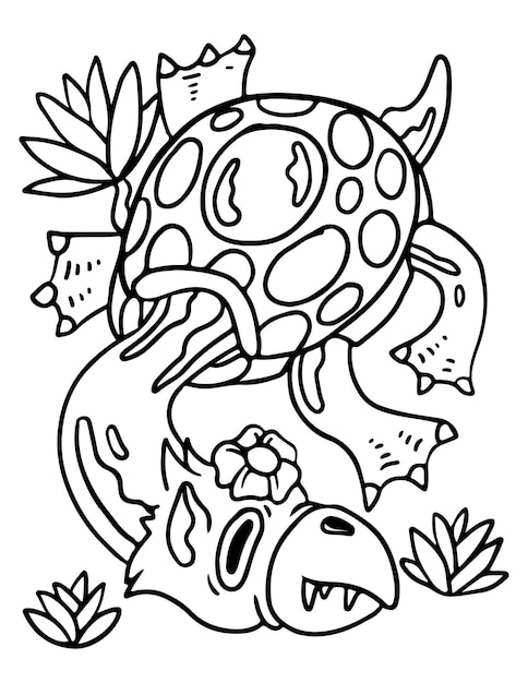 Kappa halloween coloring page