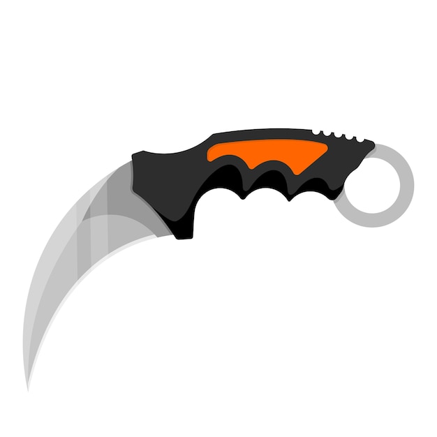 Karambit knife Cute karambit knife isolated on white background