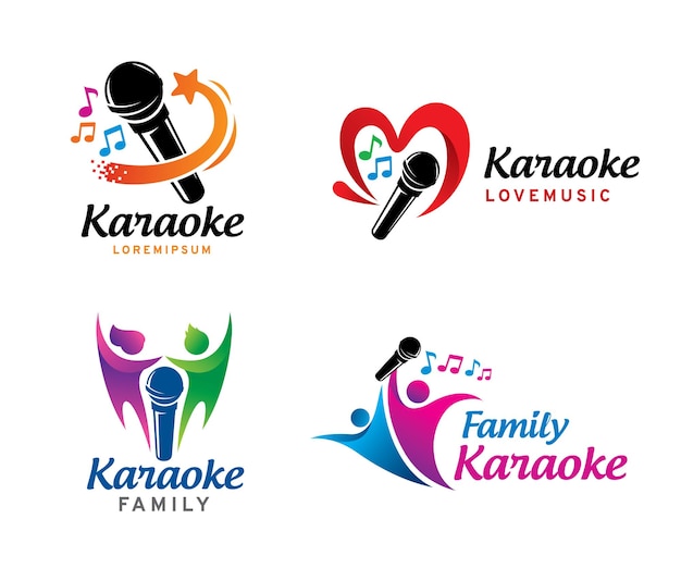 Karaoke logo symbol or icon template