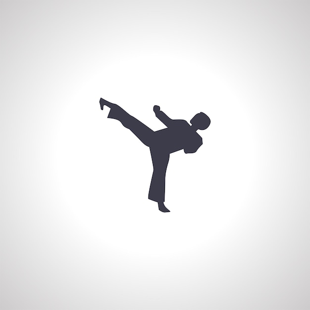 Karate icon Karate kick Silhouette