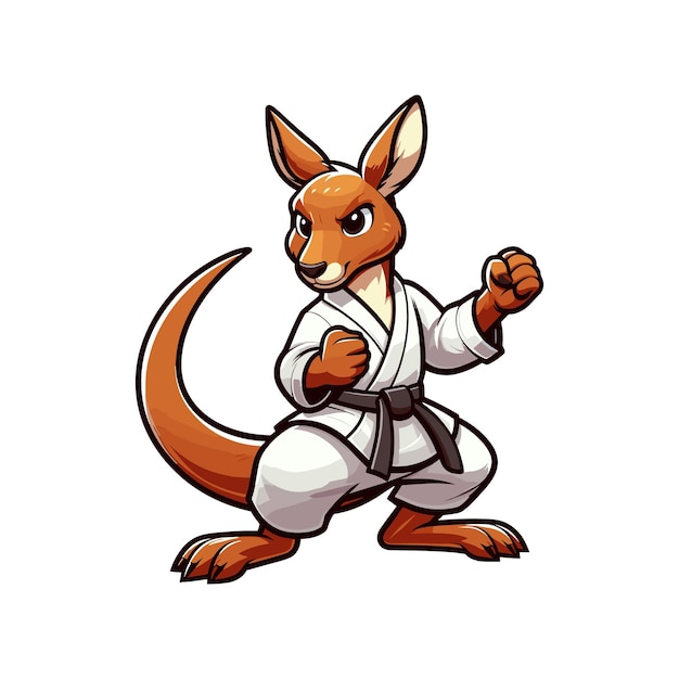 Vector a karate kangaroo vector illustration