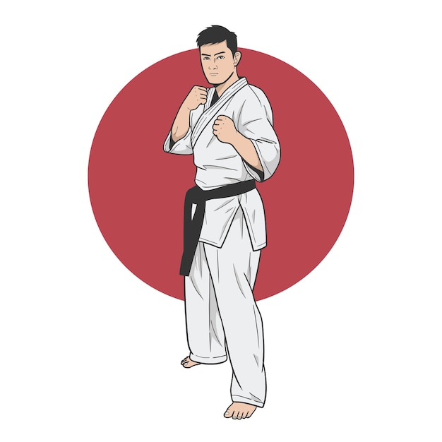 Karate vector illustration hand drawing