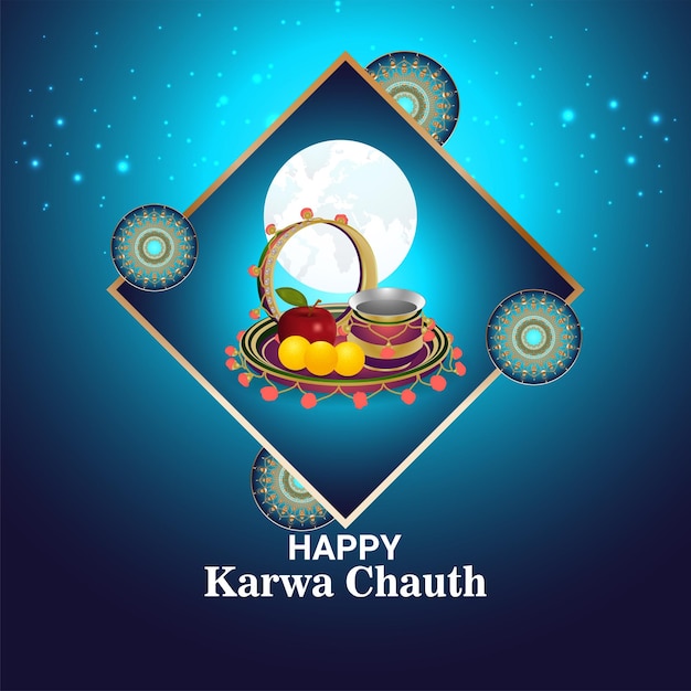 Karwa chauth indian festival banner design