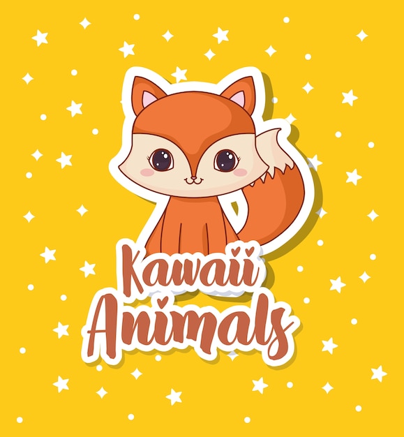 kawaii animals design