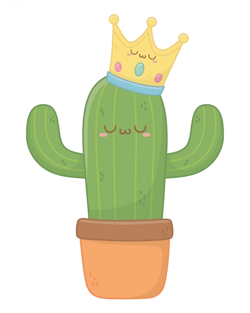 Kawaii of cactus cartoon