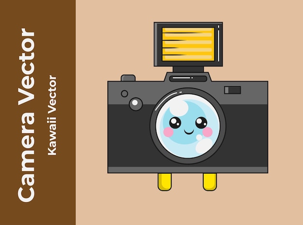 Kawaii Camera Vector Cartoon