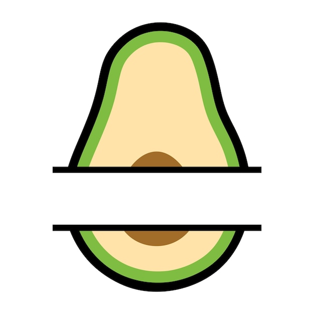 Kawaii Cute Avocado Drawing Vector illustration Graphics