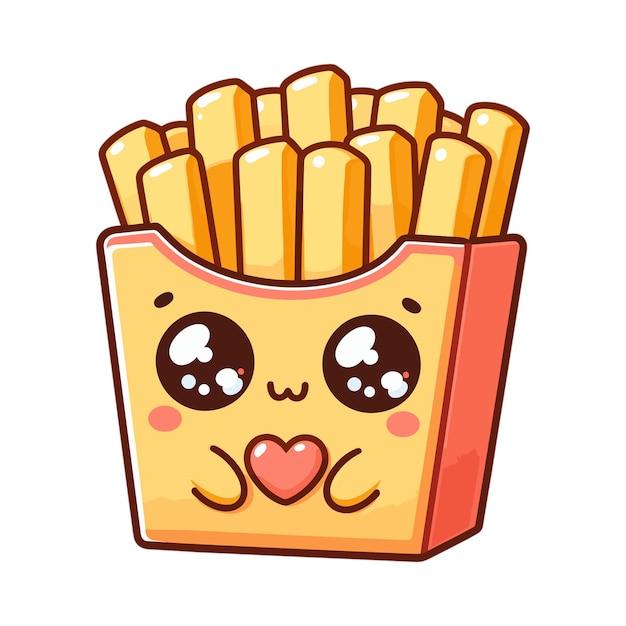 Kawaii cute french fries box