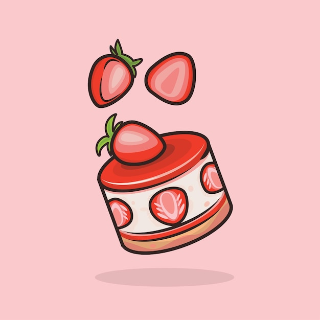 Kawaii Cute Strawberry Cake