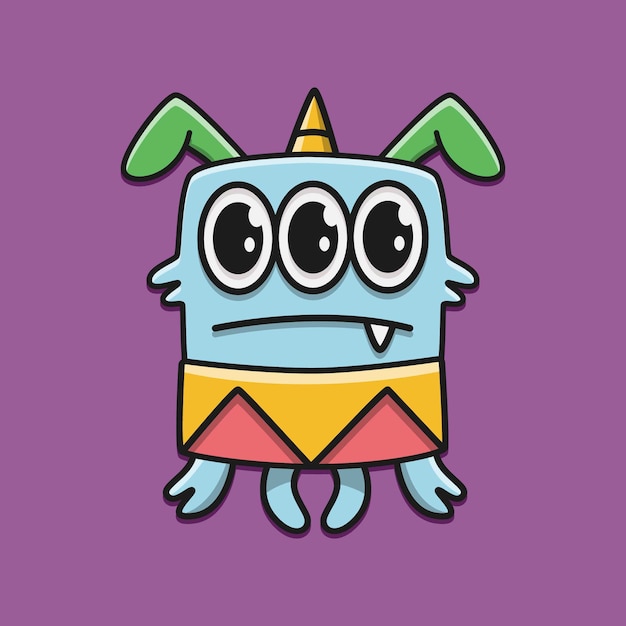 kawaii doodle cartoon character monster design illustration