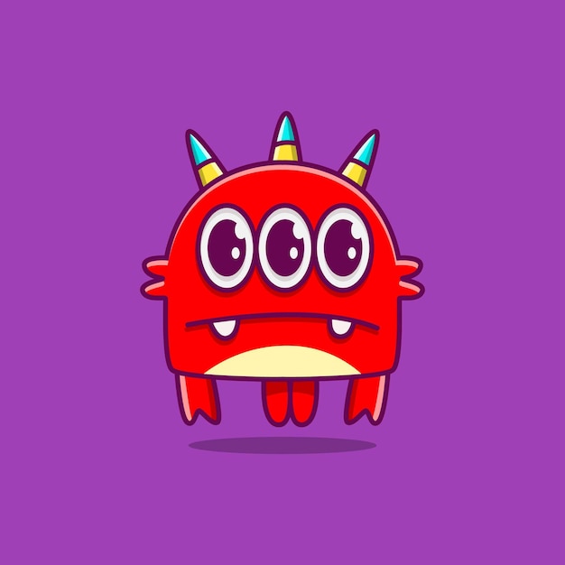 kawaii doodle monster cartoon character