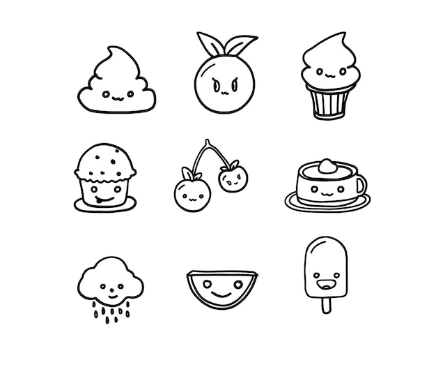 Kawaii funny characters collection