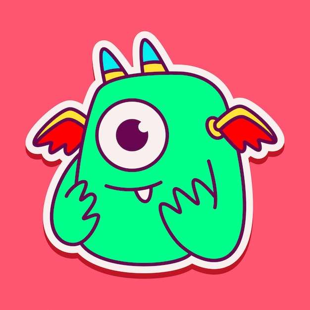 kawaii monster character designs illustration