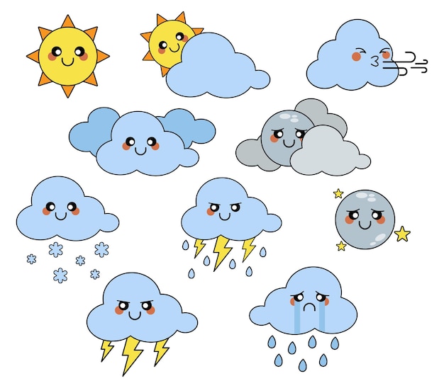 Kawaii Weather Clipart