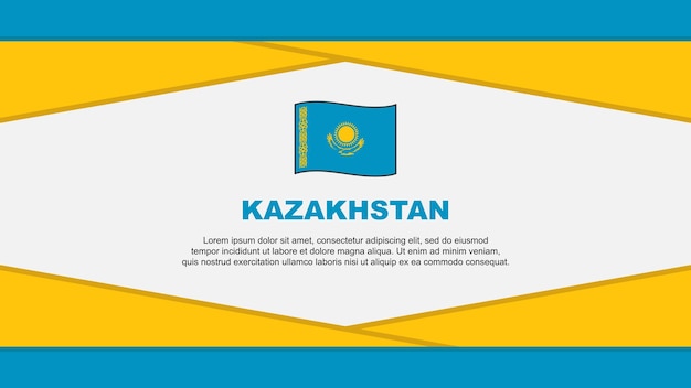 Kazakhstan Flag Abstract Background Design Template Kazakhstan Independence Day Banner Cartoon Vector Illustration Kazakhstan Vector