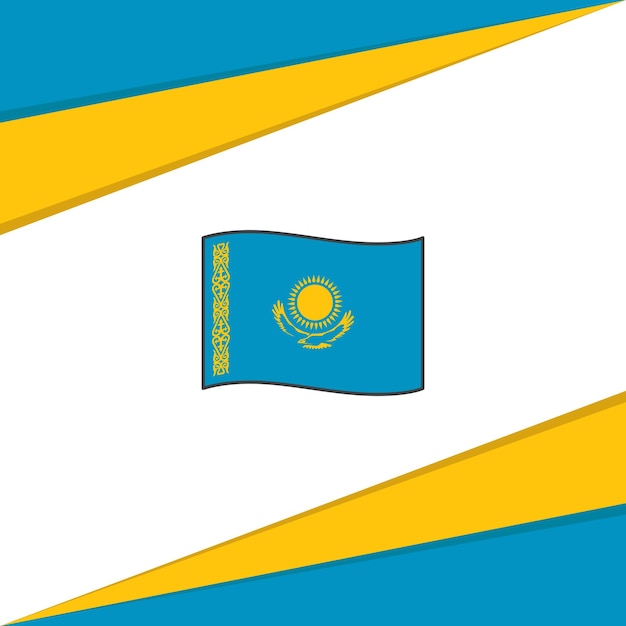 Kazakhstan Flag Abstract Background Design Template Kazakhstan Independence Day Banner Social Media Post Kazakhstan Banner