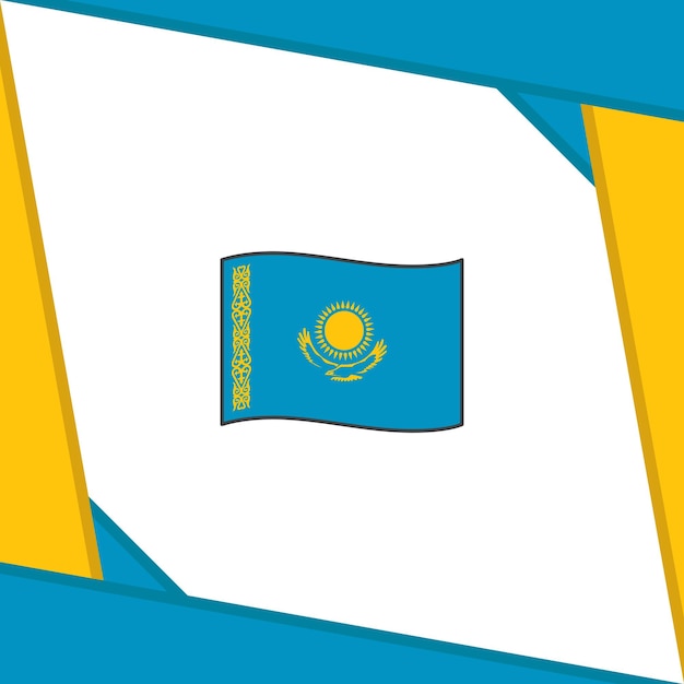 Kazakhstan Flag Abstract Background Design Template Kazakhstan Independence Day Banner Social Media Post Kazakhstan Template