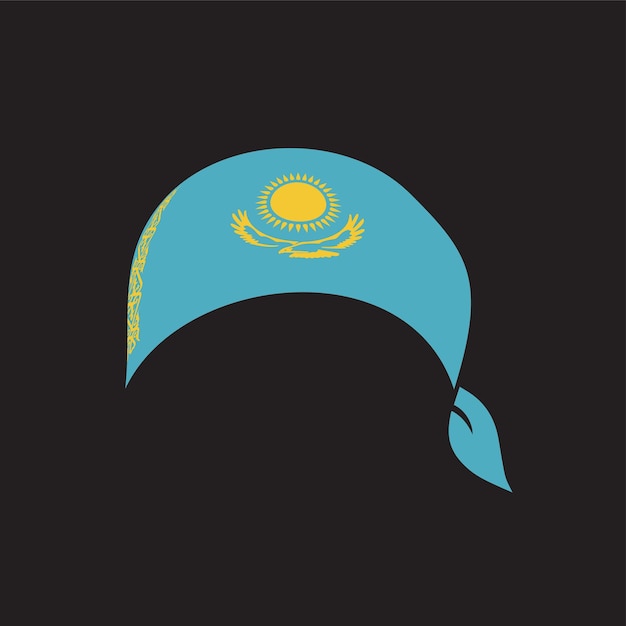 Kazakhstan flag headband vector