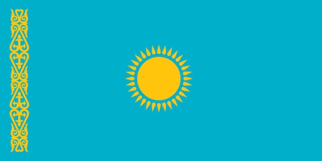 Kazakhstan flag simple illustration for independence day or election