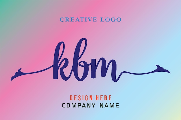 KBM lettering logo is simple easy to understand and authoritative